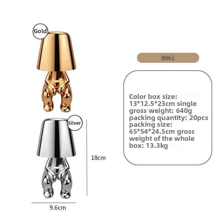 Rechargeable Decorative Table Lamp with Three-Color Light