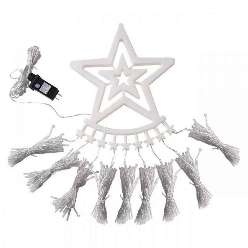 Led Five-Pointed Star Flowing Water Waterfall Light