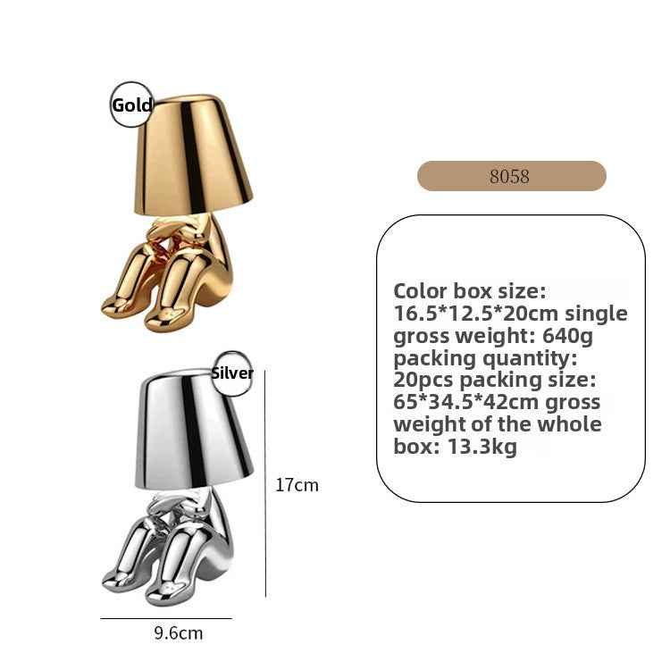 Rechargeable Decorative Table Lamp with Three-Color Light