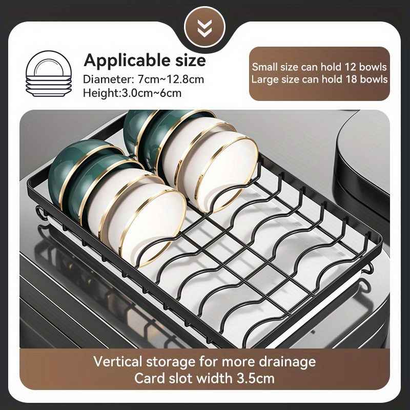 IAGREEA Double deck kitchen cutlery drying rack, 27-inch dish rack with interchangeable accessories, large kitchen plate rack counter organizer space saving, black