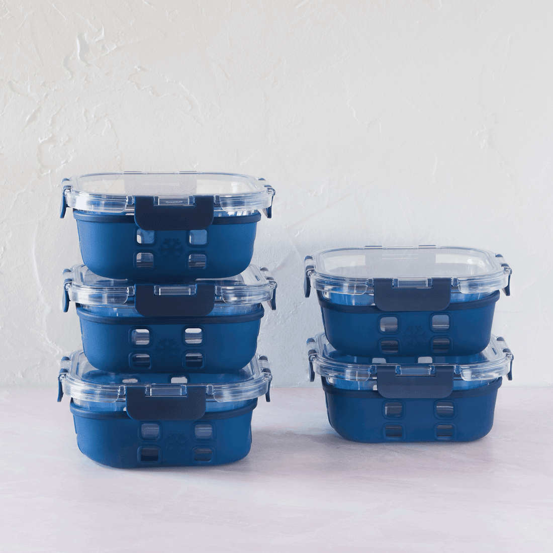 Glass Prep & Store Set with Silicone Grip 8 PCS Storage Set