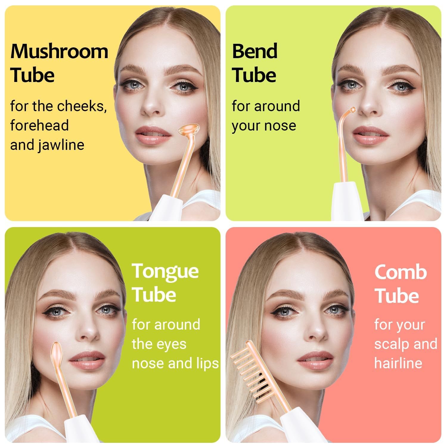 High Frequency Wand 'C Violet Portable Skin Therapy Machine for Anti-Aging - Skin Tightening - Wrinkle Reducing - Dark Circles - 4 in 1 - JM Variety Store