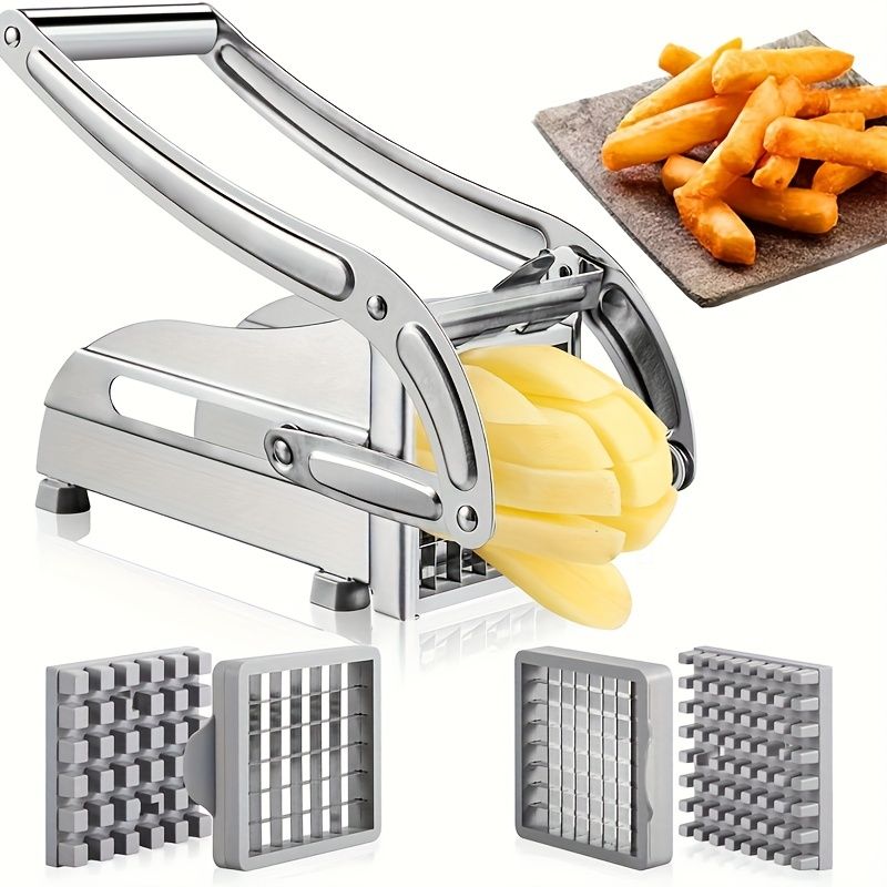 1pc French Fry Cutter, Commercial Restaurant French Fry Cutter Stainless Steel Potato Cutter Vegetable Potato Slicer With Suction Feet Cutter Potato Heavy Duty Cutter For Potatoes Carrots Cucumbers - JM Variety Store