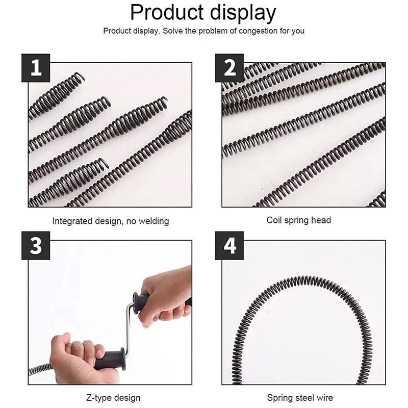 Toilet Unclogging Tools Spring Pipe for Bathroom Drain - JM Variety Store