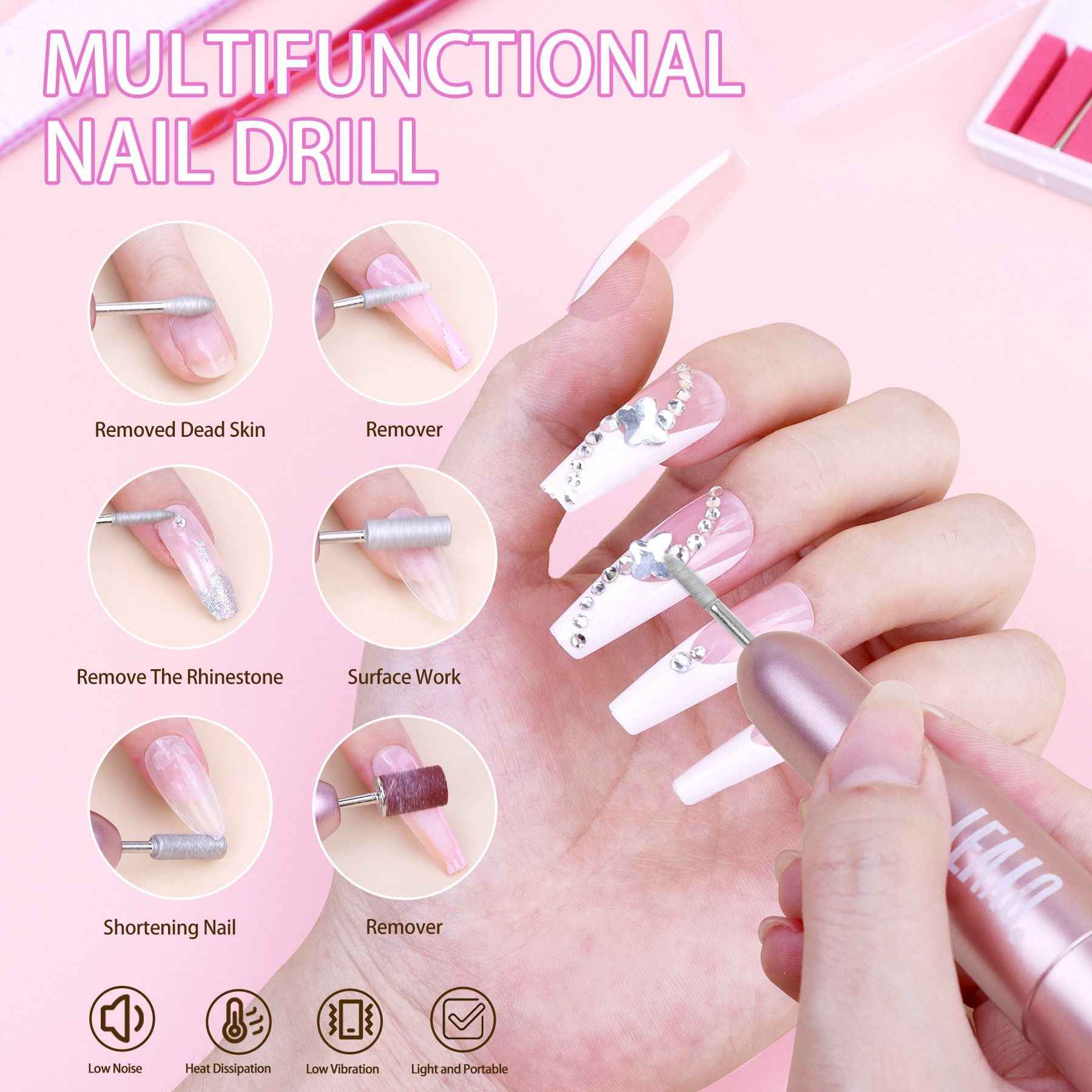Acrylic Nail Kit with Nail Drill and UV Light, Birthday Gifts for Women, Valentines Day Gifts for Girls, Professional Nail Kit Acrylic Set with Everything for Beginner