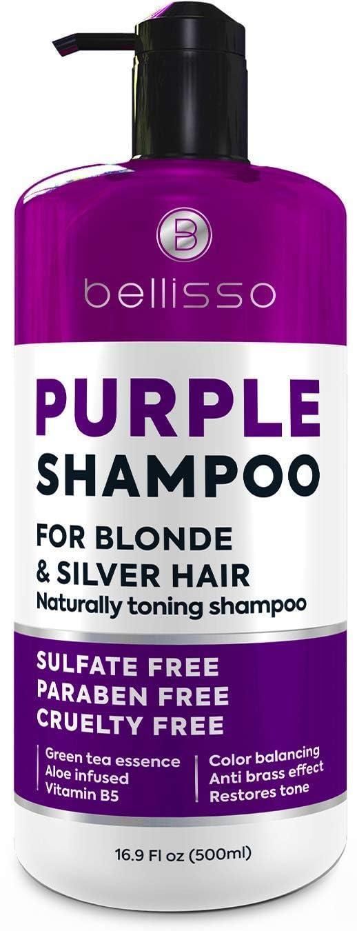 Purple Shampoo Toner for Blonde Hair For Color Treated Bleached Silver White and Gray Hair Goodbye to Orange and Yellow Brassy Tones Sulfate and Paraben Free Women and Men - JM Variety Store