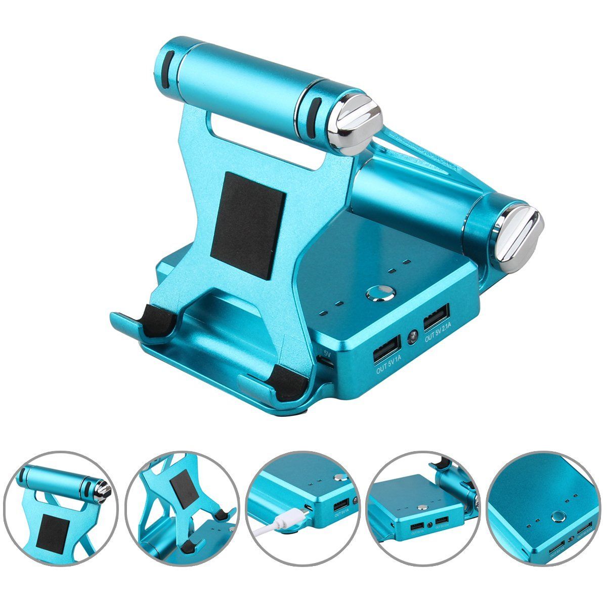 Podium Style Stand With Extended Battery Up To 200% For iPad; iPhone And Other Smart Gadgets - JM Variety Store