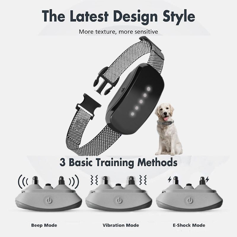 Adjustable Training Device Bark Collar for Large Medium and Small Dogs - JM Variety Store