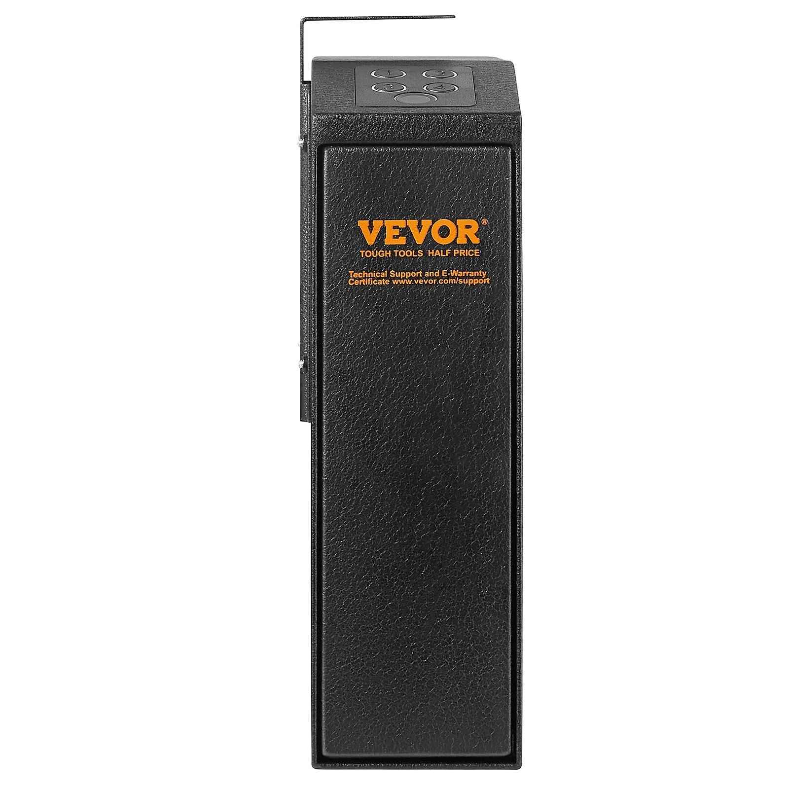 VEVOR Mounted Gun Safe for Pistols, Biometric Gun Safe with Three Quick Access Ways of Fingerprints, Passwords and Keys, Handgun Safe for 1 Pistol for Home, Bedside, Nightstand, Wall