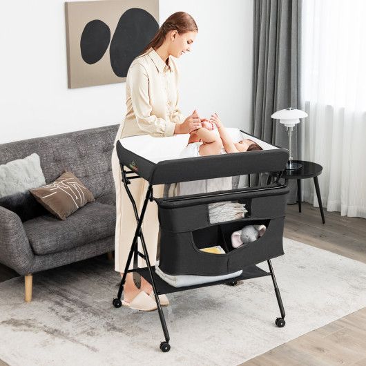 Portable Adjustable Height Newborn Nursery Organizer with Wheel - JM Variety Store