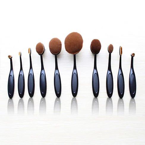 Beauty Experts Set of 10 Oval Beauty Brushes - JM Variety Store