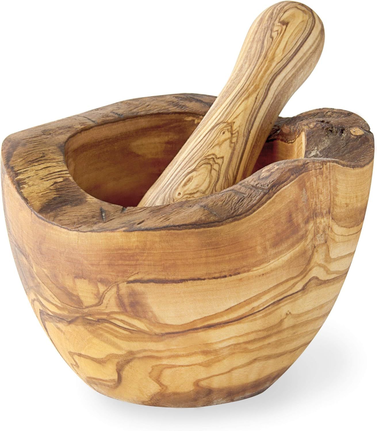 Olive Wood Rustic Mortar and Pestle - JM Variety Store
