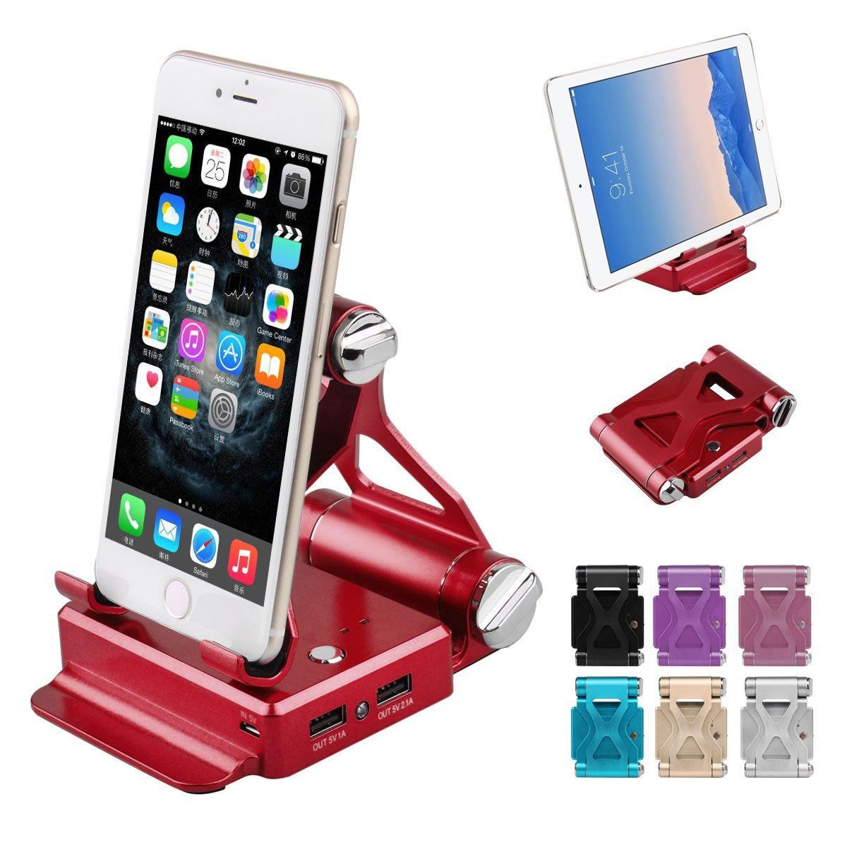 Podium Style Stand With Extended Battery Up To 200% For iPad; iPhone And Other Smart Gadgets - JM Variety Store