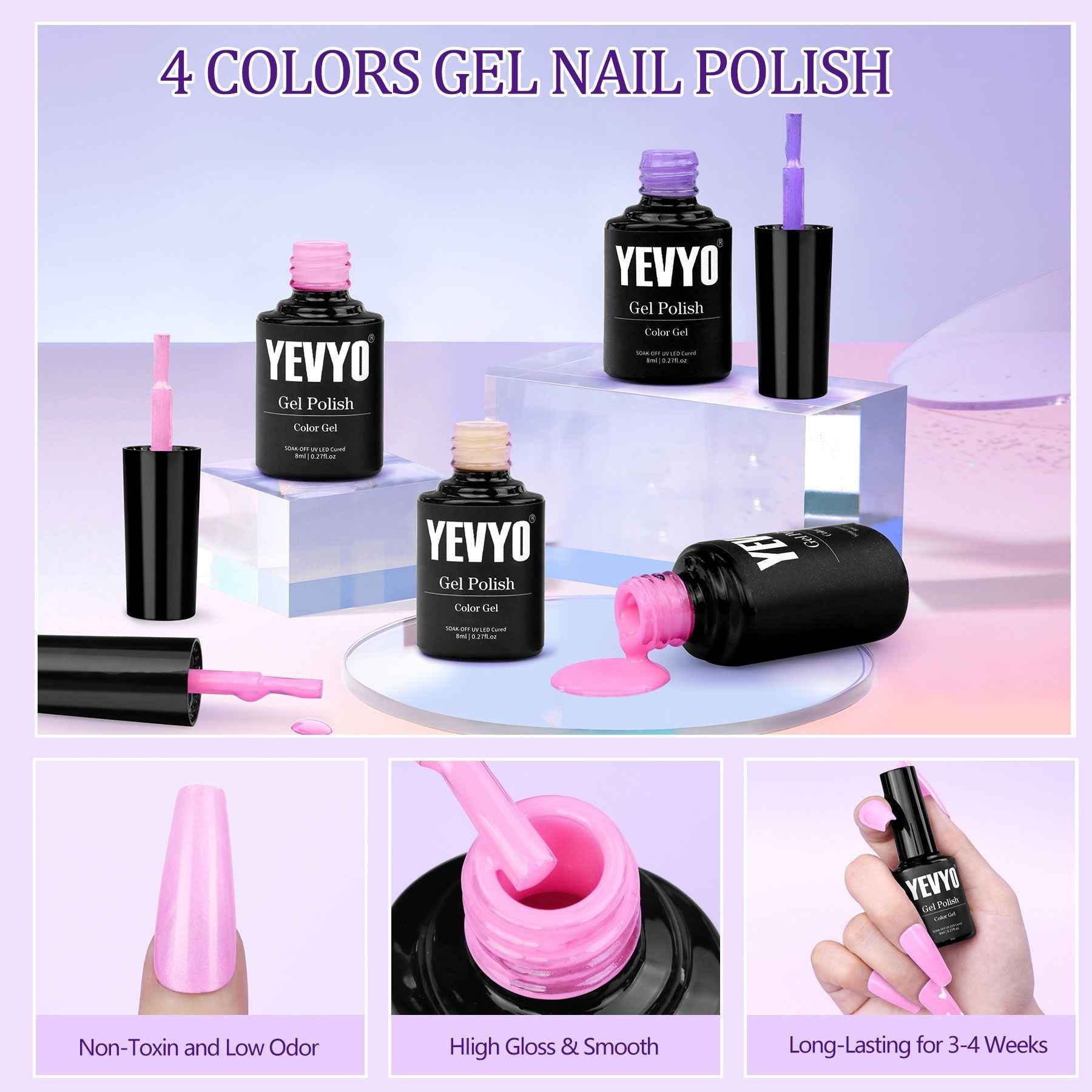 Acrylic Nail Kit with UV Light, 4 Colors Gel Polish Kit with 24 Glitter Colors Acrylic Powder Monomer Liquid