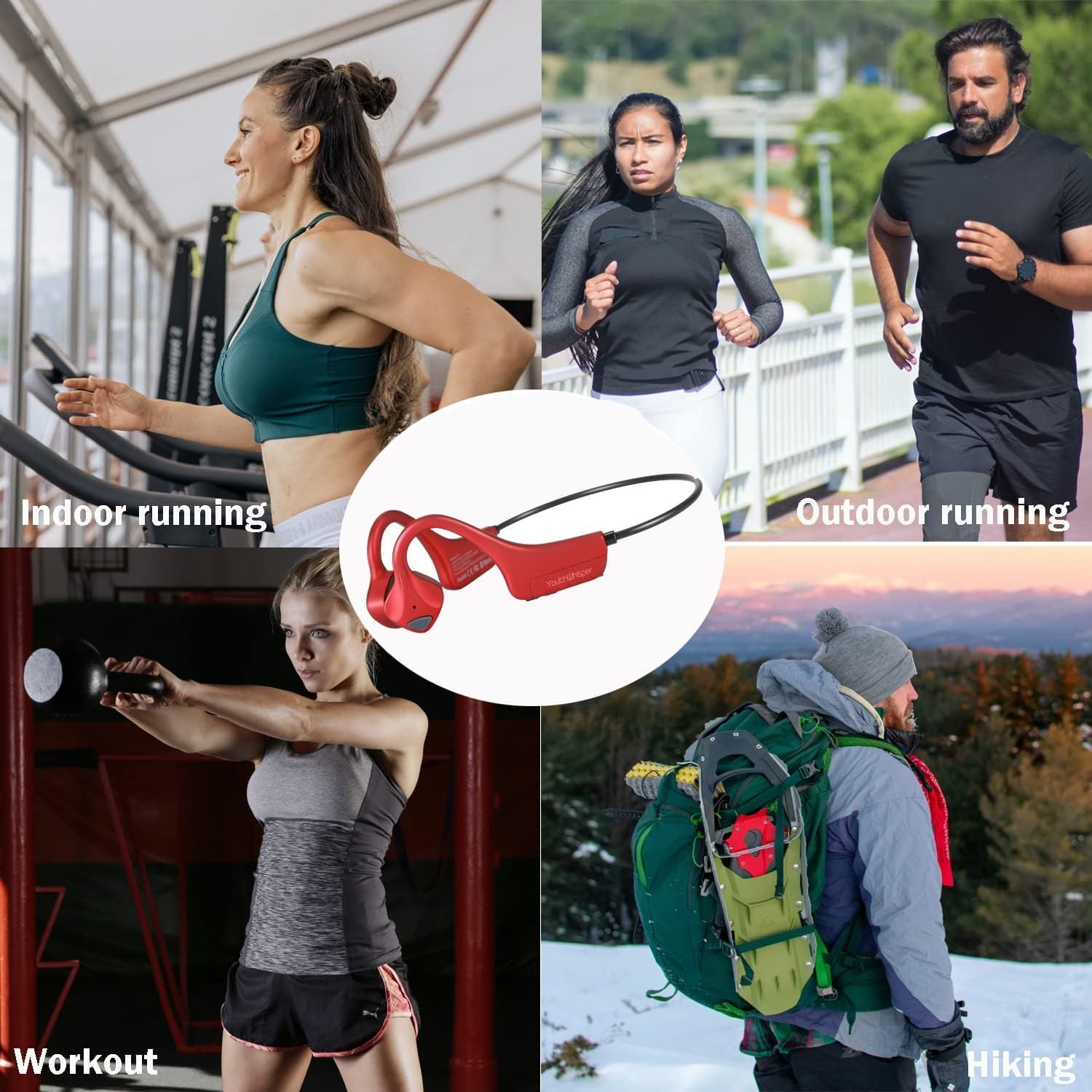 Sport Wireless Bone Conduction Earphones – Open-Ear Safety Design, IPX6 Sweatproof, 8 Hrs Call, US Dropship - JM Variety Store