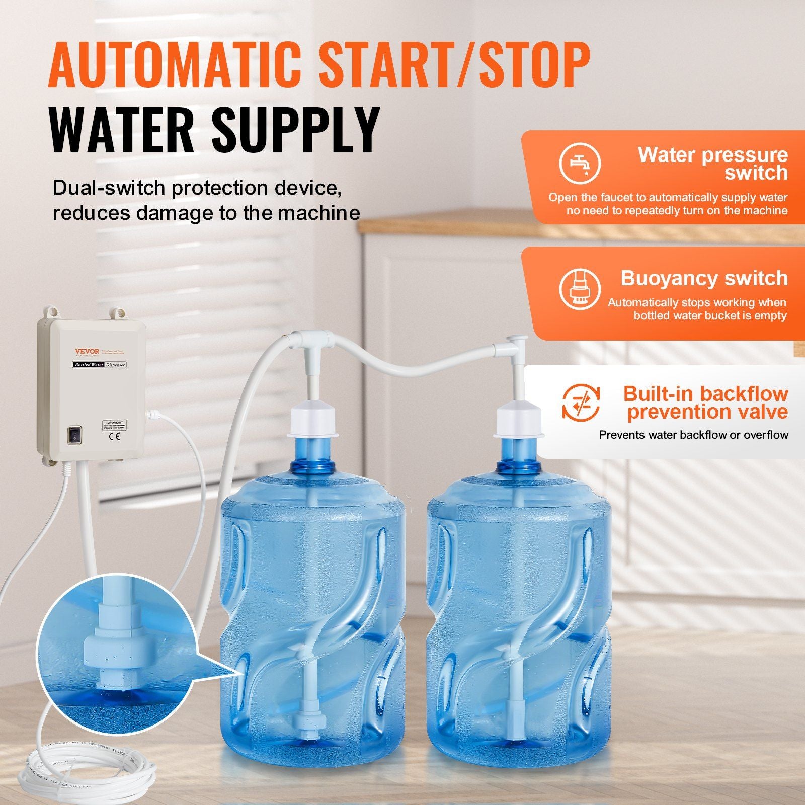 120v Ac Bottled Water Dispensing Pump System Replaces Bunn Flojet -am - JM Variety Store
