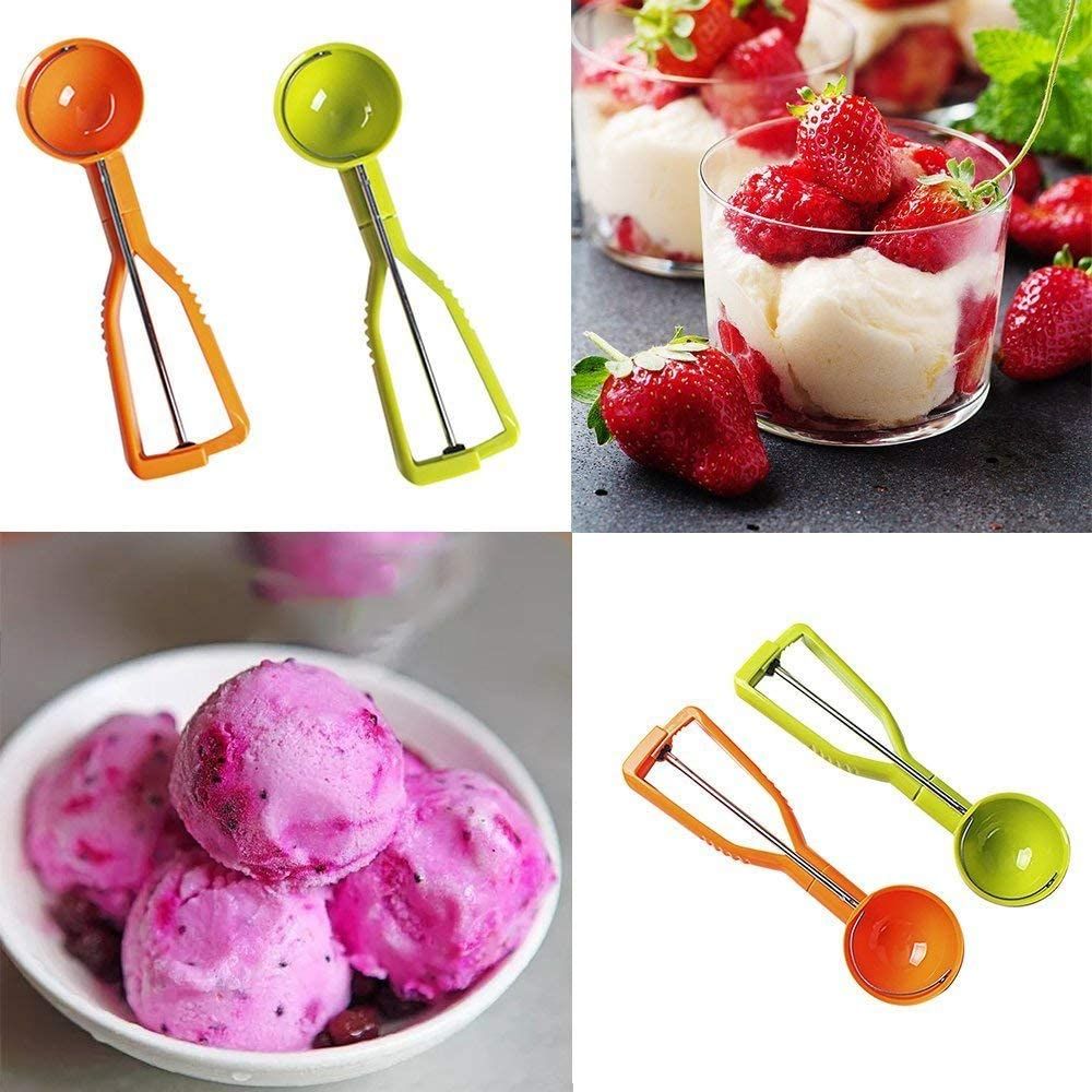 Cookie Dough Scooper Ice Cream Scooper Non-Stick Anti Freeze Quick Release Melon Ballers Watermelon Ballers Mango Ballers Kitchen Gadget Tools - JM Variety Store