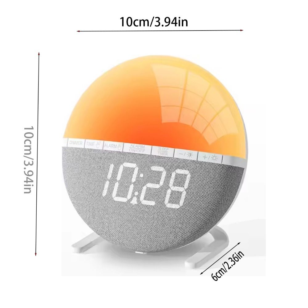 Sunrise Simulation Wake-Up Light Alarm Clock - Natural Dawn & Dusk Light Therapy for Better Sleep & Gentle Awakening - JM Variety Store