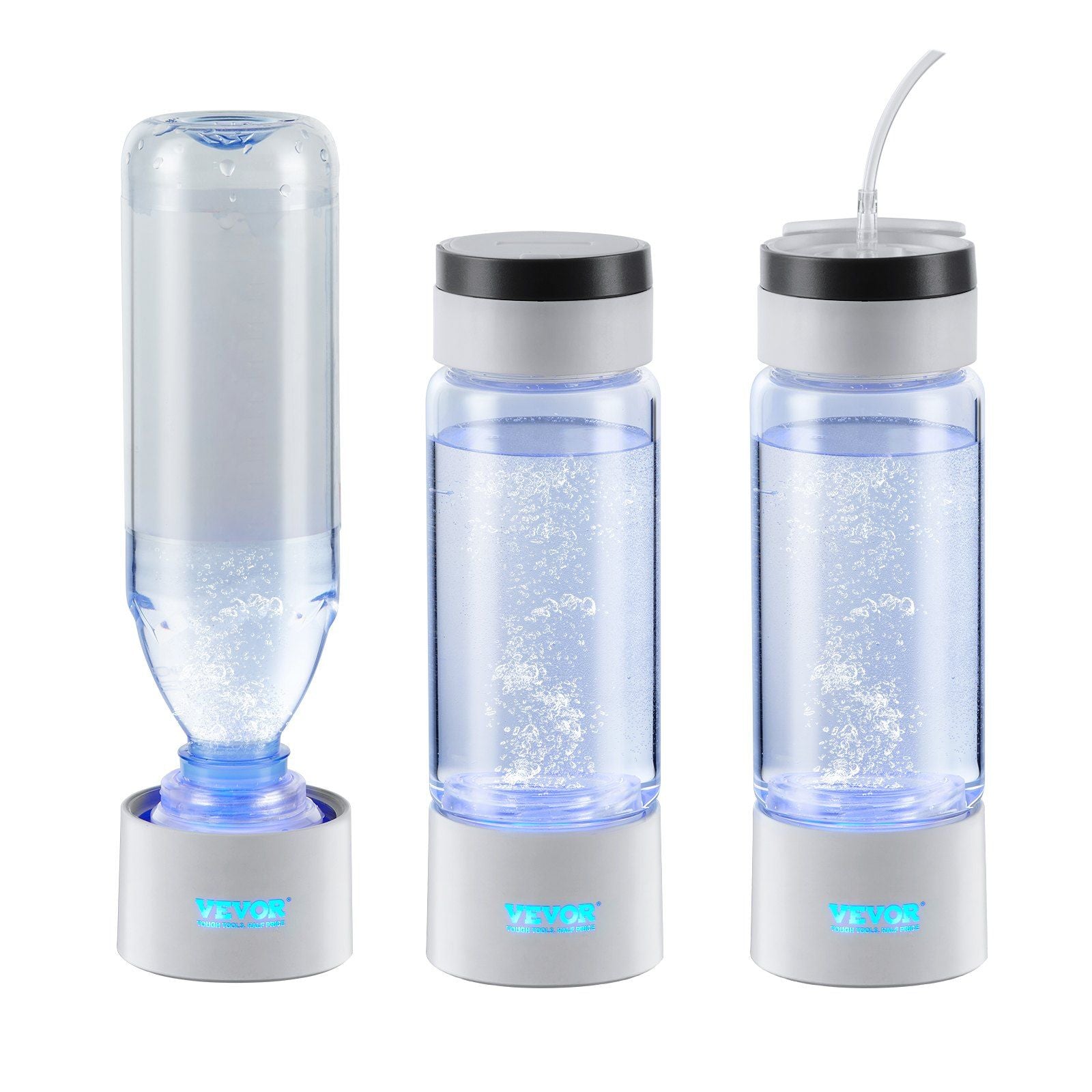 VEVOR Hydrogen Water Bottle Generator, 380 ml / 13.4 oz Capacity Portable Hydrogen Water Maker, SPE Technology Hydrogen Rich Water Ionizer Machine with Nasal Inhalation Tube and Self-Cleaning - JM Variety Store
