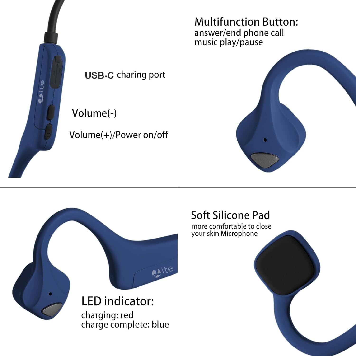 Sport Wireless Bone Conduction Earphones – Open-Ear Safety Design, IPX6 Sweatproof, 8 Hrs Call, US Dropship - JM Variety Store