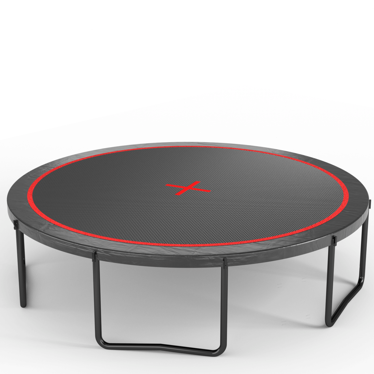 YC 12FT trampoline Pumpkin- Black Red
