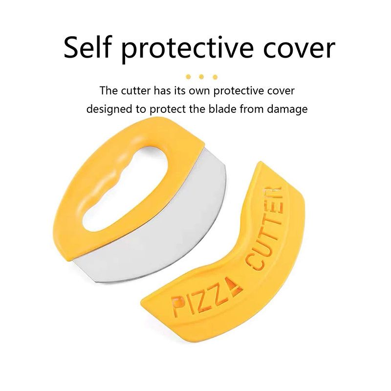 Pizza Knife; Knife; Equipped With Sharp Stainless Steel Blade; Easy To Clean; Is Also A Safe Pizza Slicing Machine; With The Blade Cover - JM Variety Store
