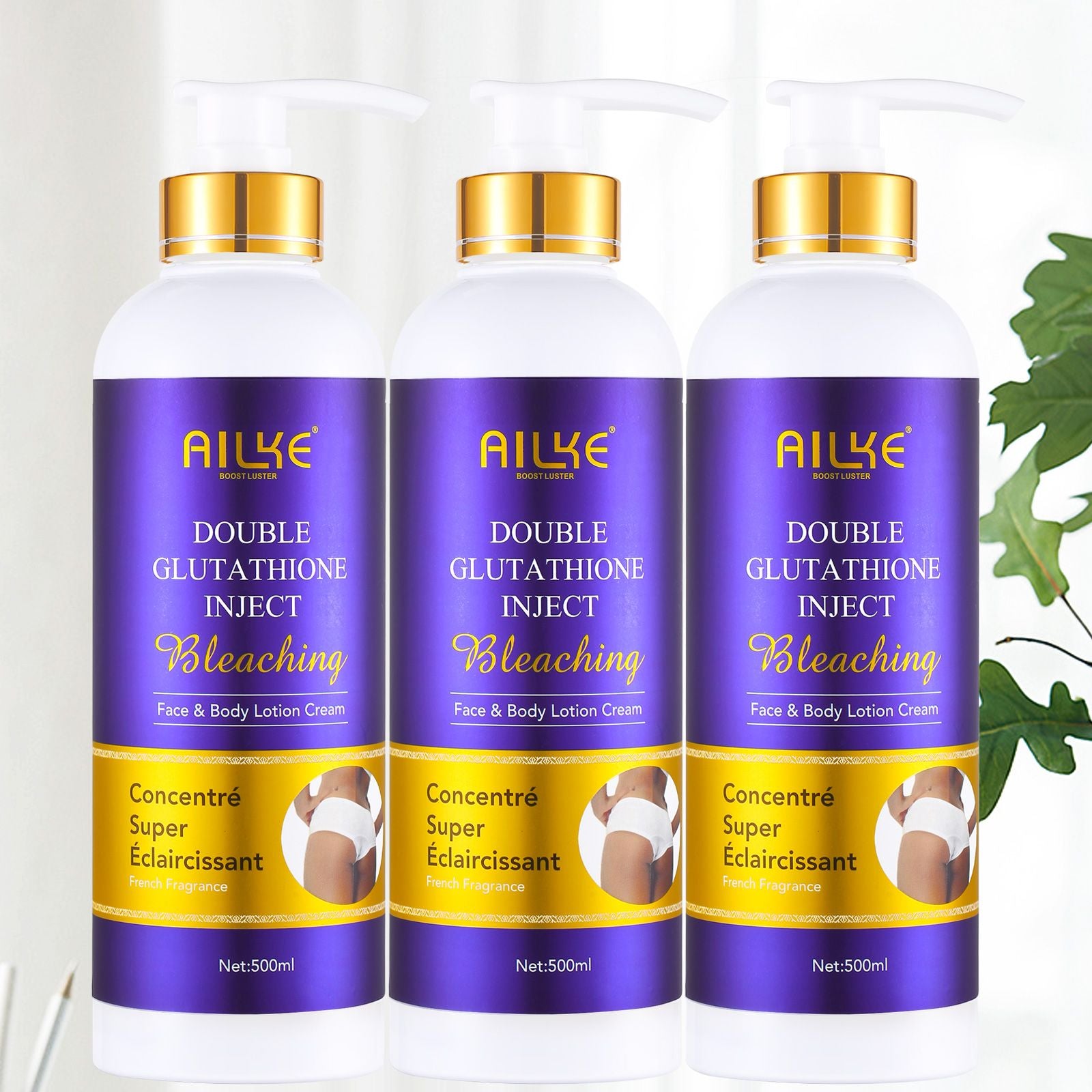AILKE Double Glutathione Whitening Skin Care, Lightening, Remove Dark Spots, Skin Radiant, Moisturizing, Hydrating, Smooth - JM Variety Store