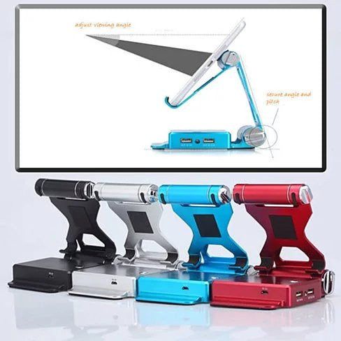 Podium Style Stand With Extended Battery Up To 200% For iPad; iPhone And Other Smart Gadgets - JM Variety Store