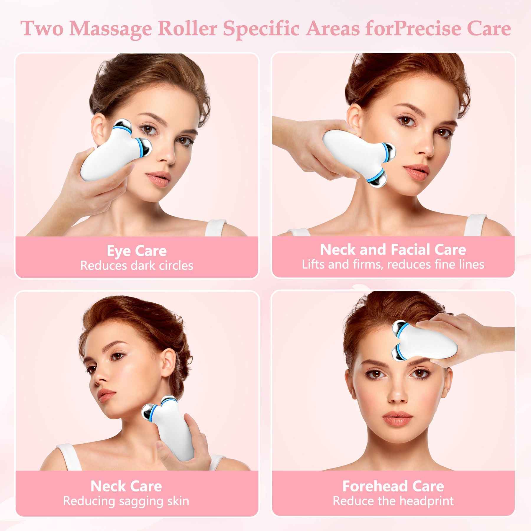 Anti Aging and Wrinkles Microcurrent Facial Device, Boost Skin Care Products Absorption - White
