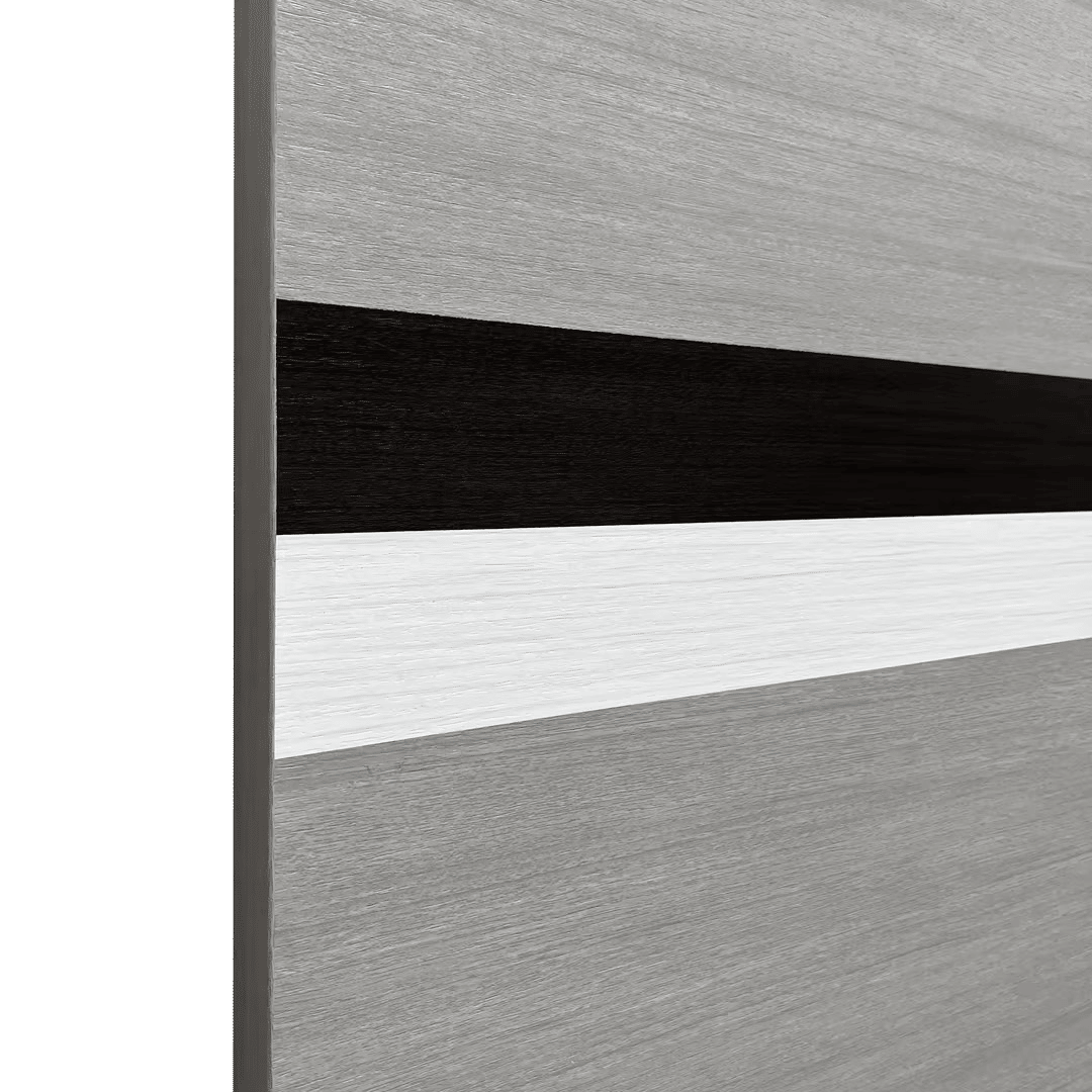 CRAZY ELF 36" x 84" Melamine Integrated Door Slab + 6.6FT Sliding Track Kit + Adjustable Floor Guider + Pull Handle, Modern Interior Door panel, Protected By 2mm Thick Melamine Layer, Moisture-proof - JM Variety Store