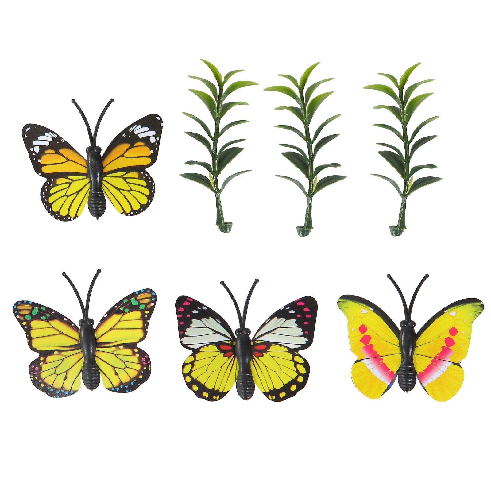 VEVOR 2x Artificial Boxwood Ball Ø40,6cm Garden Deco Boxwood in Flowerpot Ball Artificial Boxwood Ball Artificial Plant made of PE, Wood, PP incl. 4 pcs. Decorative butterflies and 10 pcs. Replacement - JM Variety Store