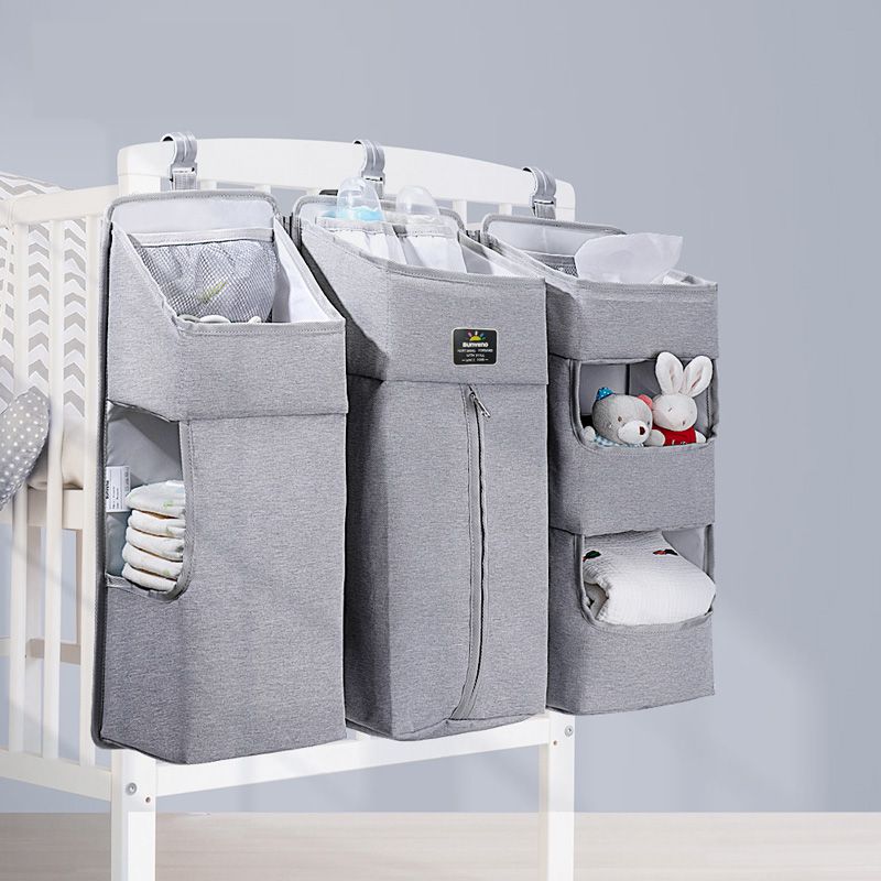 Sunveno Baby Storage Organizer Crib Hanging Storage Bag Caddy Organizer for Baby Essentials Bedding Set Diaper Storage Bag - JM Variety Store