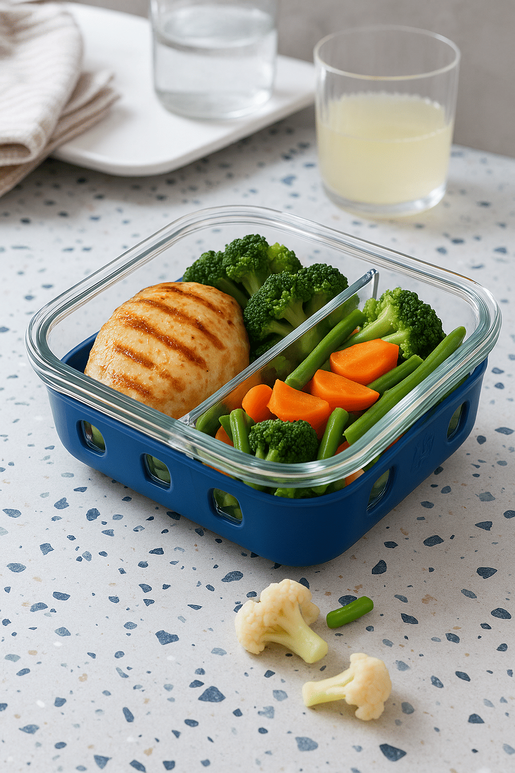 Glass Prep & Store Set with Silicone Grip 8 PCS Storage Set