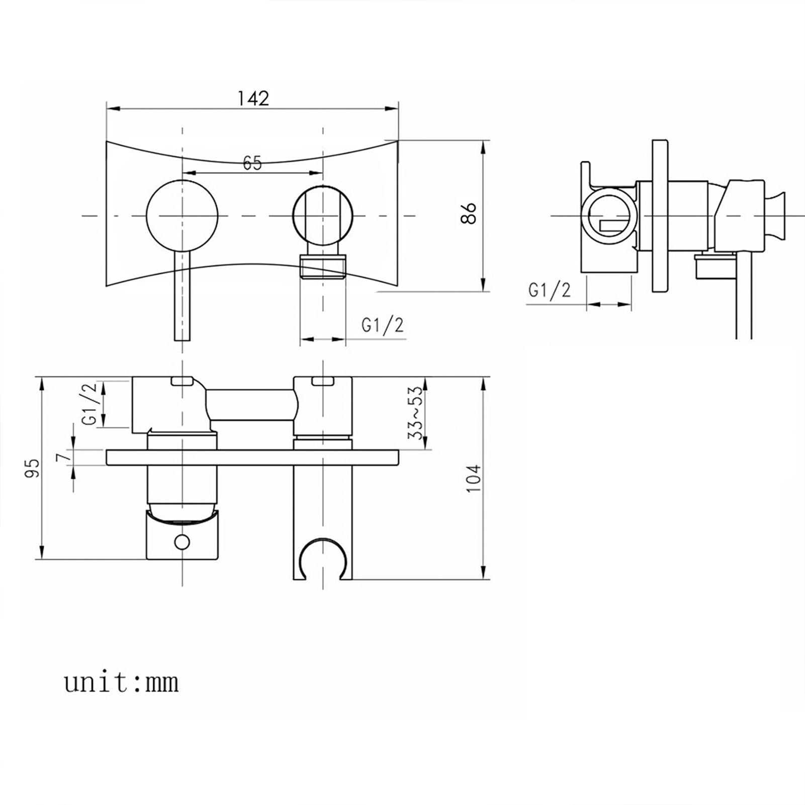 Stainless Steel Toilet Handheld Sprayer Kit Hot and Cold Water Black Bidet Sprayer Set - JM Variety Store