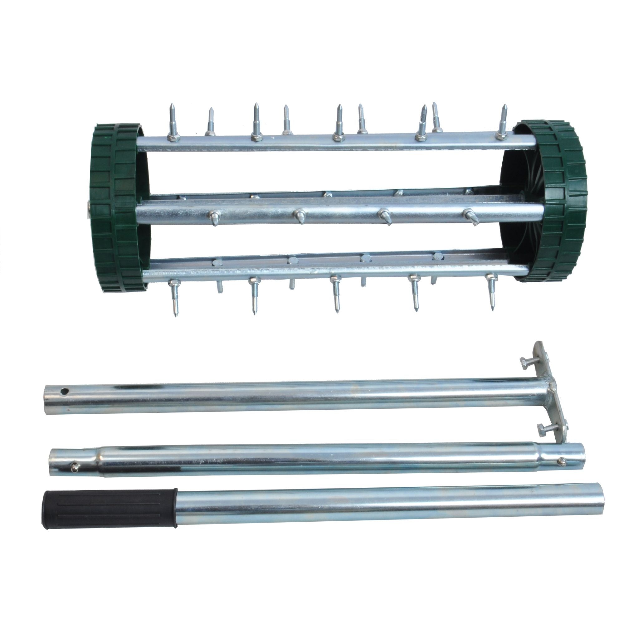 Heavy Duty Rolling Lawn Aerator,Rolling Lawn Aerator, Rotary Push Tine Spike Soil Lawn Aerator Gardening Tool with 3-Piece Long Steel Handle for Garden Yard Grass Maintenance,Garden Yard Rotary Push - JM Variety Store