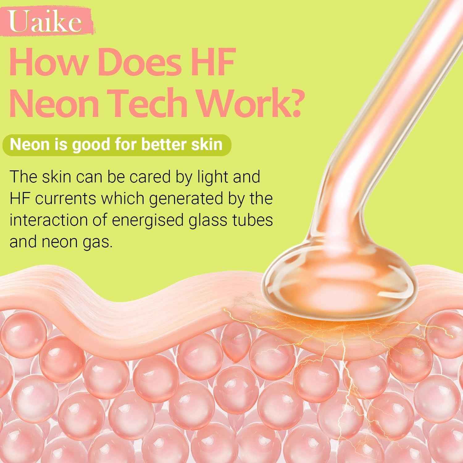 High Frequency Wand 'C Violet Portable Skin Therapy Machine for Anti-Aging - Skin Tightening - Wrinkle Reducing - Dark Circles - 4 in 1