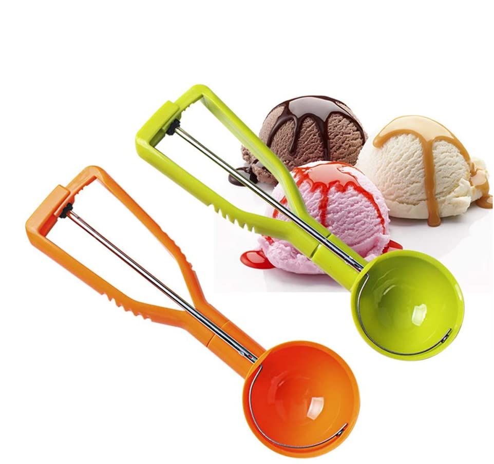Cookie Dough Scooper Ice Cream Scooper Non-Stick Anti Freeze Quick Release Melon Ballers Watermelon Ballers Mango Ballers Kitchen Gadget Tools - JM Variety Store