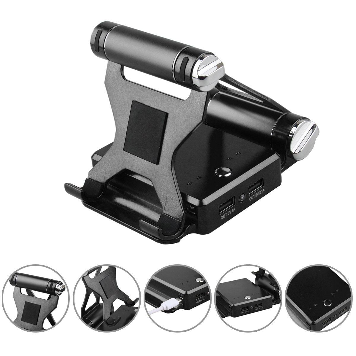 Podium Style Stand With Extended Battery Up To 200% For iPad; iPhone And Other Smart Gadgets - JM Variety Store