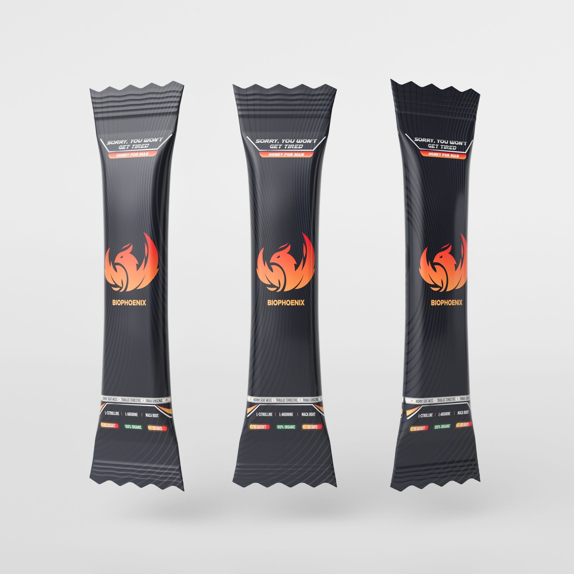 BIOPHOENIX TESTOSTERONE HONEY | Testosterone Booster | Testosterone Supplement for Men | Maca Root, Ginseng, Horny Goat Weed, Tribulus Terrestris for Men | L Citrulline, L Arginine 15 Sachets 30 Days - JM Variety Store