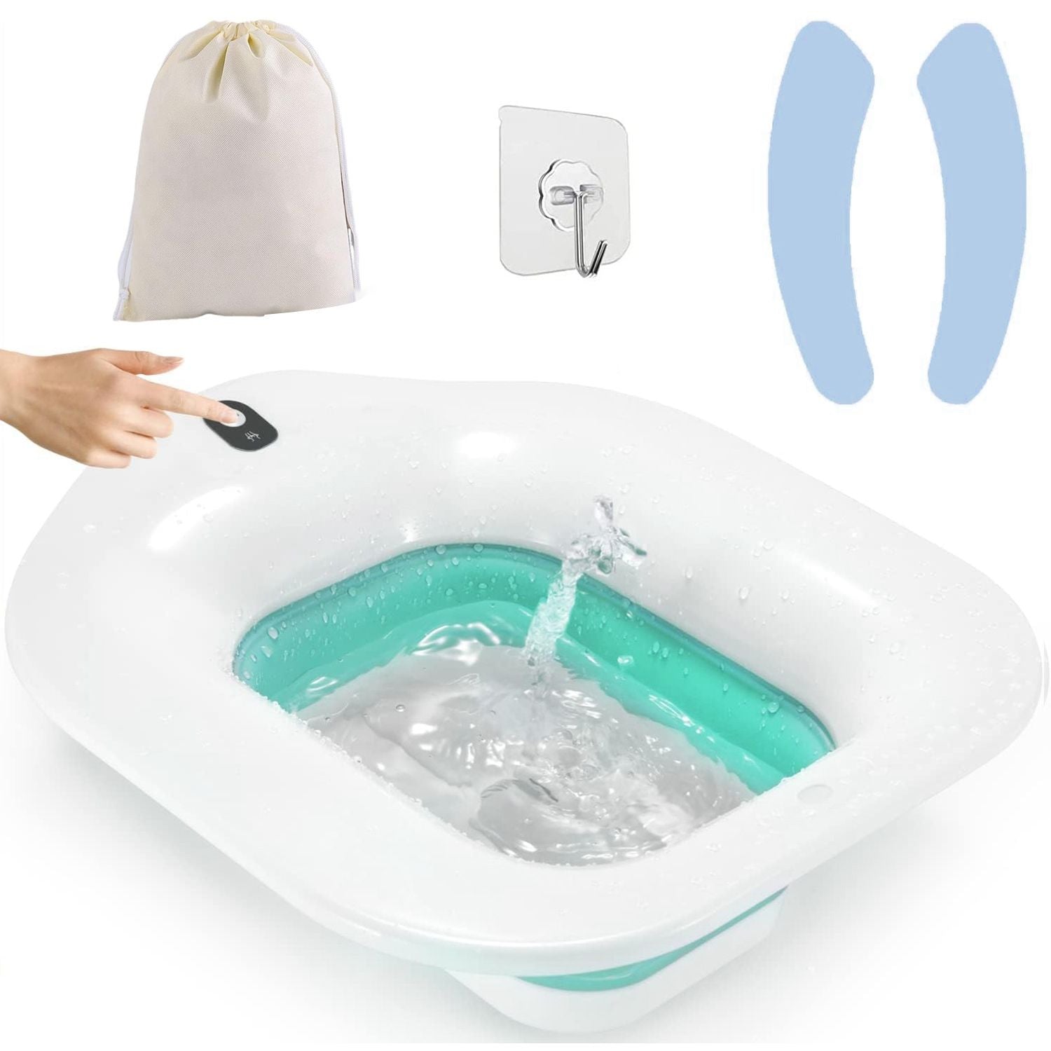Foldable Postpartum Care Basin Sitz Toilet Seat Bidet Basin Battery Powered Toilet Bidet - JM Variety Store
