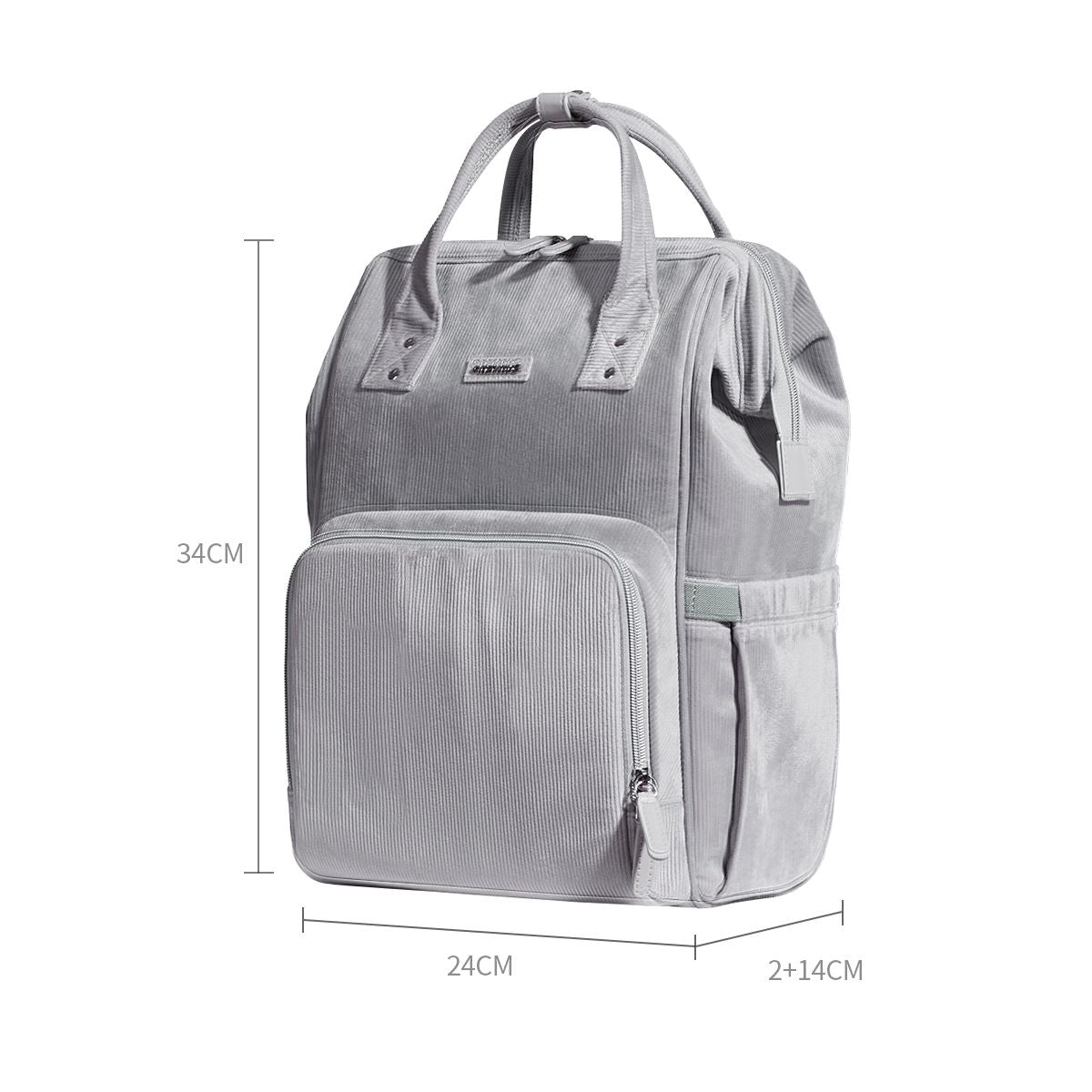 SUNVENO Velvet Stitching Diaper Bag Backpack Large Capacity Tote Shoulder Nappy Bag Organizer for Baby Care with Insulated Pockets,Waterproof Fabric - JM Variety Store