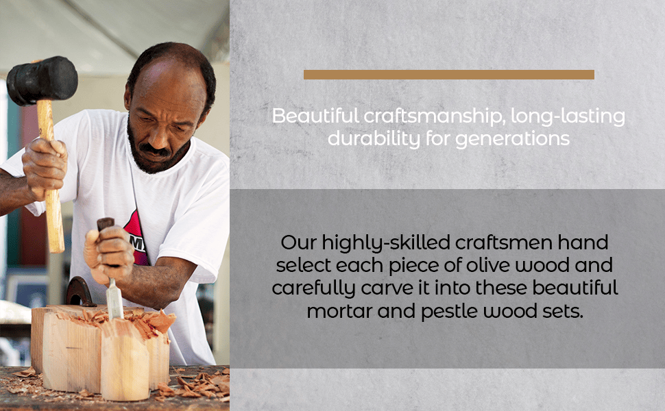 Olive Wood Rustic Mortar and Pestle - JM Variety Store