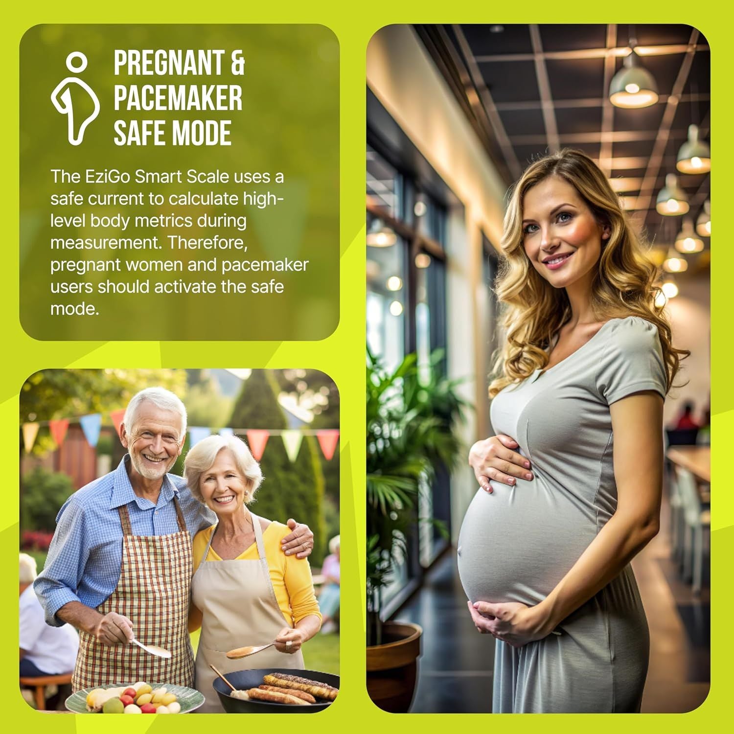 25 Metrics EziGo White Digital Bathroom Smart Scale with BMI, Body Fat, Muscle Mass, Bluetooth, Apple Health Compatible Scales, Digital Weight Composition Scale & Body Fat Mass, Up to 400lb/180 kg - JM Variety Store