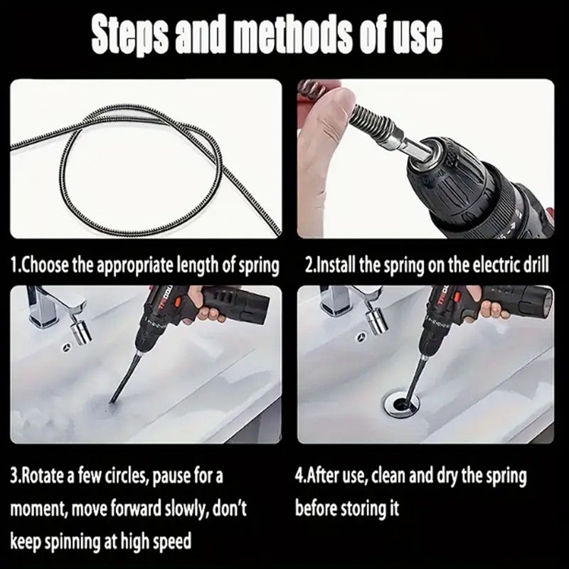 Toilet Unclogging Tools Spring Pipe for Bathroom Drain - JM Variety Store