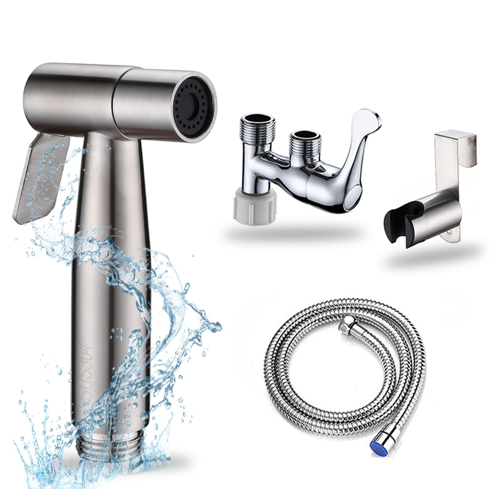 Handheld Bidet Sprayer for Toilet-Adjustable Water Pressure Control with Bidet Hose for Wash - JM Variety Store