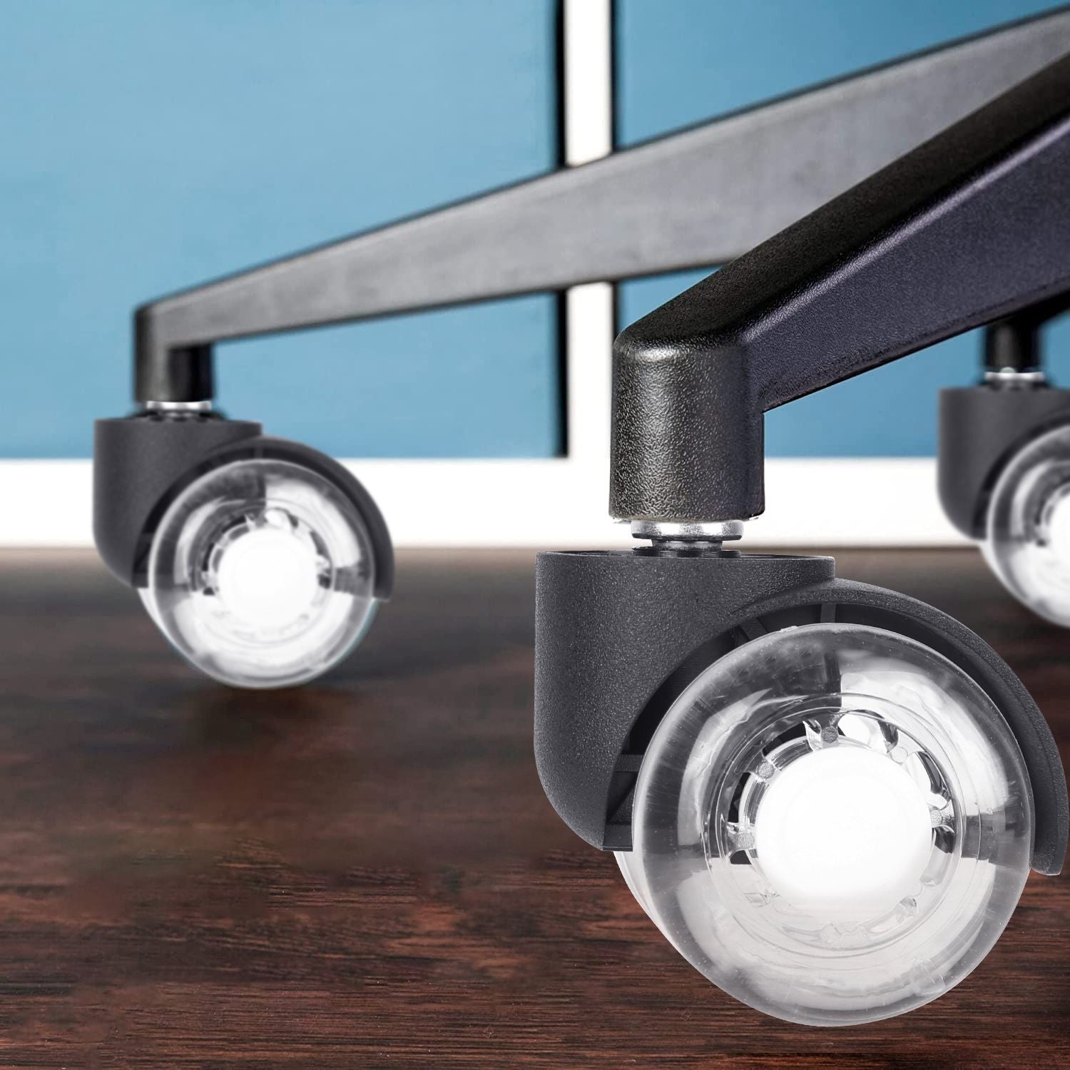 5Pcs Office Chair Wheels Polyurethane Rolling Caster Replacement for Hardwood Floor Carpet Universal Fit 496LBS Max Load - JM Variety Store