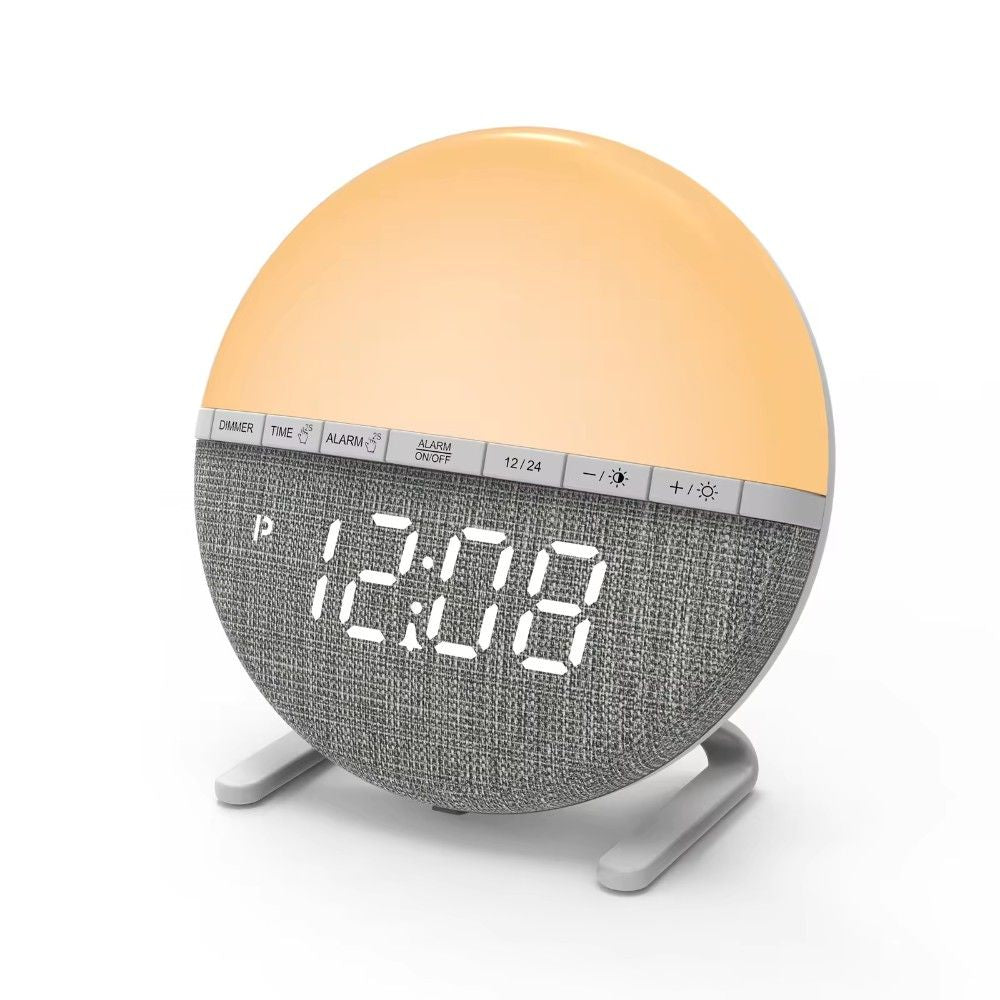 Sunrise Simulation Wake-Up Light Alarm Clock - Natural Dawn & Dusk Light Therapy for Better Sleep & Gentle Awakening - JM Variety Store