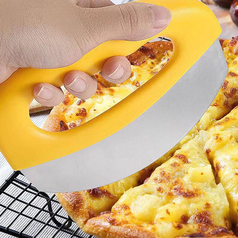 Pizza Knife; Knife; Equipped With Sharp Stainless Steel Blade; Easy To Clean; Is Also A Safe Pizza Slicing Machine; With The Blade Cover - JM Variety Store