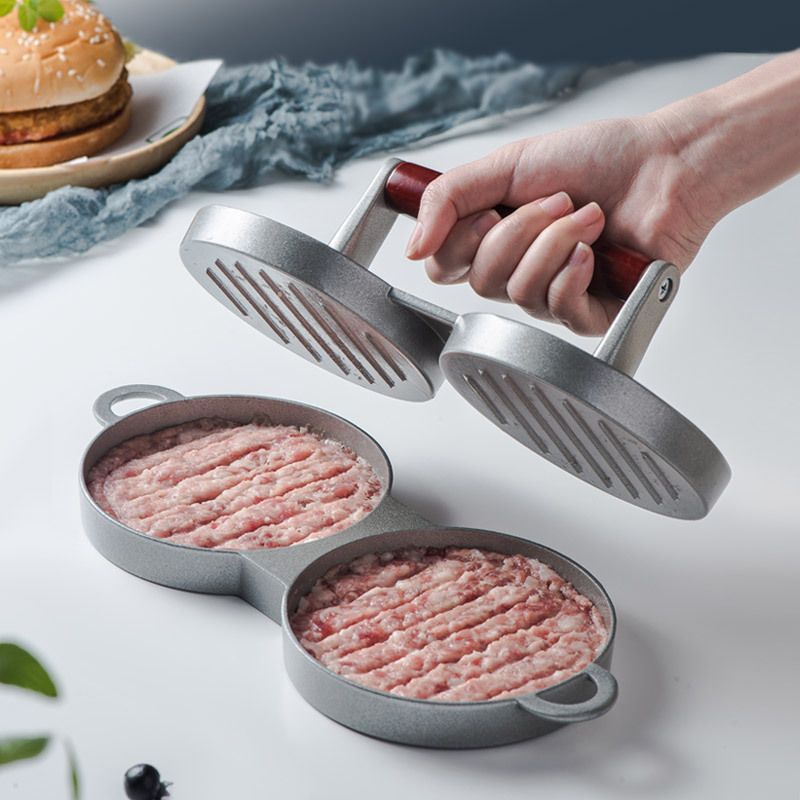 1 Set Of Aluminum Alloy Burger Machine; Round Non-stick Cook Patty Burger Meat Beef Barbecue Burger Press; Patty Machine Mold; Kitchen Gadgets - JM Variety Store