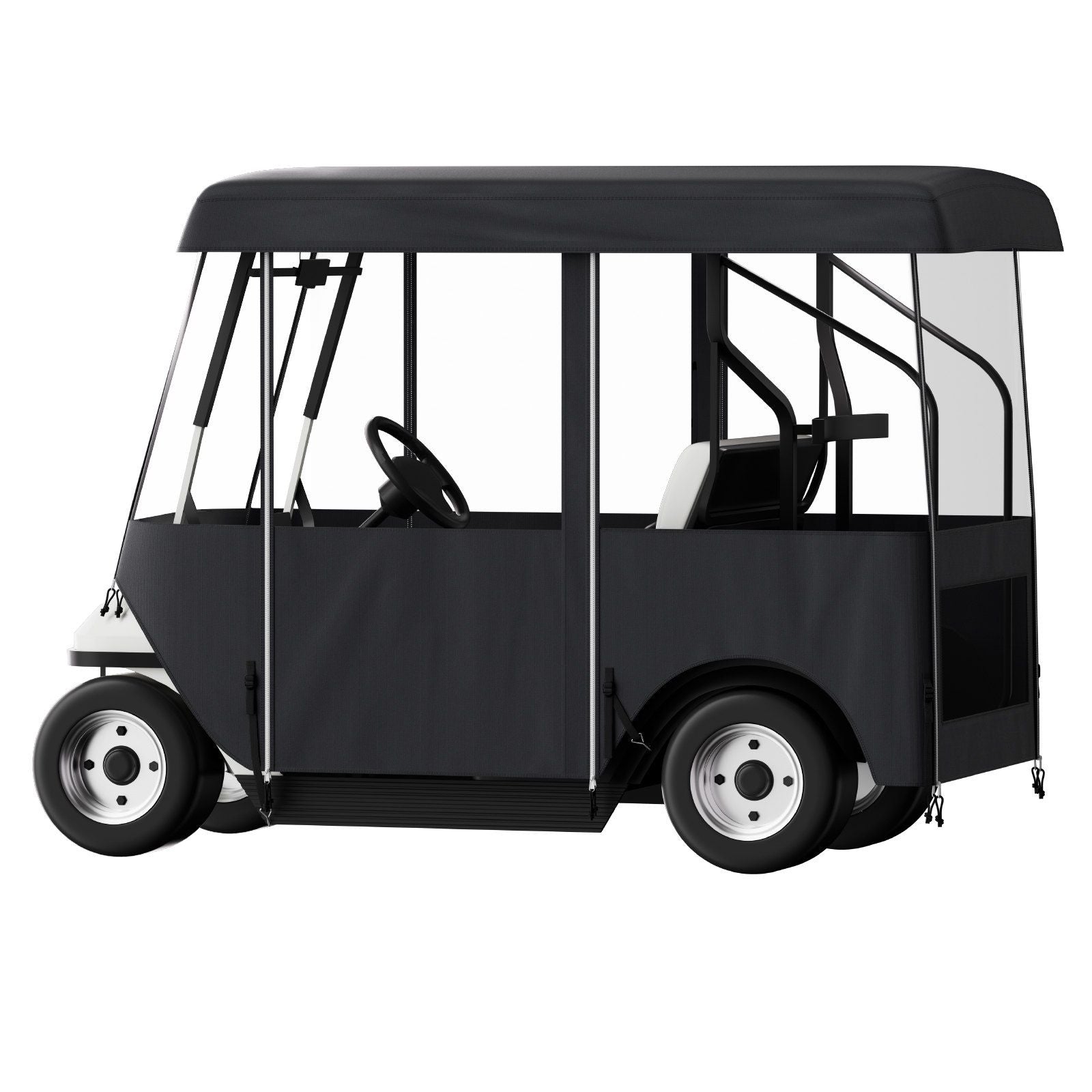 VEVOR Golf Cart Enclosure, 4-Person Golf Cart Cover, 4-Sided Fairway Deluxe, 300D Waterproof Driving Enclosure with Transparent Windows, Fit for EZGO, Club Car, Yamaha Cart (Roof Up to 78.7''L) - JM Variety Store